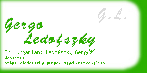 gergo ledofszky business card